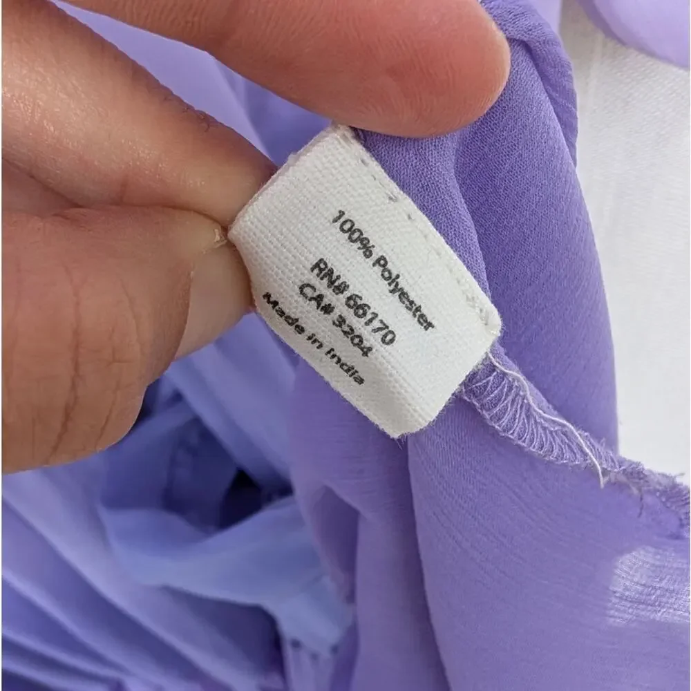 By Anthropologie Tiered Sheer Ombré Duster Womens One Size Purple Relaxed Coat - Picture 9 of 10